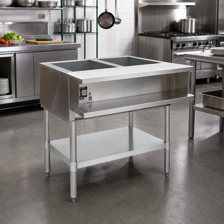 Product image #2 for Eagle Group 33-Inch Electric Water Bath Hot Food Table with 2 Openings, 240V