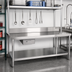 Thumbnail image #2 for New Age 96-Inch x 6-Inch Stainless Steel Backsplash for Sink Tables