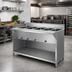 Thumbnail image #2 for One-Piece Stainless Steel Back Panel Steam Table Enclosure for 5-Well Steam Tables