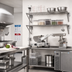 Thumbnail image #2 for Eagle Group 63-Inch Stainless Steel Wall-Mount Wire Shelving Post, 1-Inch Diameter