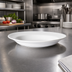 Thumbnail image #2 for Winco Birkhall 26 oz White Rolled Edge Porcelain Pasta Bowl, 12 Inch Round