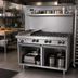 Thumbnail image #2 for Garland G Starfire Pro 48-Inch Gas Restaurant Range with 6 Open Burners, 12-Inch Griddle, and Dual Storage Bases
