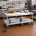 Thumbnail image #2 for Vulcan Universal 61-Inch Stainless Steel Equipment Stand with 1/2-Inch Marine Edge, Undershelf, and 5-Inch Casters