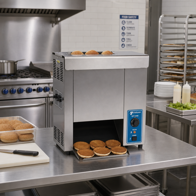 Product image #2 for Antunes VCT-1000 Vertical Contact Countertop Toaster, 120V, 10-Second Pass-Through, Without Belt Wraps