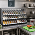 Thumbnail image #2 for Quantum Sloped Bench-Style Pick Rack with 3 Shelves and 36 Clear Bins