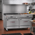 Thumbnail image #2 for Southbend Ultimate 60-Inch Gas Restaurant Range with 4 Open Burners, 36-Inch Charbroiler, Convection Oven and Cabinet Base