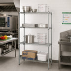Thumbnail image #2 for Quantum WR86-2424C Chrome Wire Shelving Starter Unit, 24"W x 24"D x 86"H, 4 Shelves, 600-800 lb. per Shelf