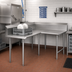 Thumbnail image #2 for Pro-Bowl Corner Clean Dishtable, L-Shaped, Left-to-Right, 60 x 120 Inch, 14-Gauge Stainless Steel, 10-Inch Boxed Backsplash