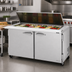 Thumbnail image #2 for Turbo Air PRO Series 60-Inch Two-Section Mega Top Sandwich/Salad Prep Table with Flat Lid and 24-Pan Opening
