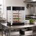 Thumbnail image #2 for Winco Heated & Humidified Countertop Hot Food Display Merchandiser with Rotating 4-Tier Rack