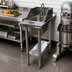 Thumbnail image #2 for BK Resources 15 x 30 Inch Stainless Steel Filler Table with 10 x 14 Drop-In Hand Sink and Side Splash