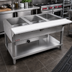 Thumbnail image #2 for 4-Well Gas Open Well Steam Table with Undershelf and 8-Inch Serving Board
