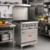 Thumbnail image #3 for General 24-Inch 4-Burner Natural Gas Commercial Range with 20-Inch Oven and Hi-Shelf Backriser
