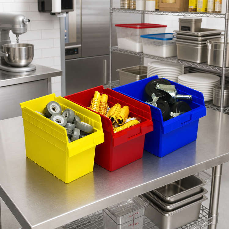 Product image #2 for Quantum Economy Nesting Shelf Bin, 11-1/8" x 23-5/8" x 8", Polypropylene