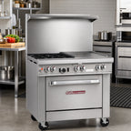Thumbnail image #2 for Southbend (Middleby) Ultimate 436A-3G 36-Inch Gas Restaurant Range with Griddle, Convection Oven, Standing Pilot, and 96,000 BTU