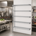 Thumbnail image #2 for Eagle Group 72-Inch Wide x 18-Inch Deep x 74-Inch High 5-Tier Add-On Wire Shelving Unit with QuadTruss® Shelves, Stainless Steel Finish