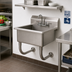Thumbnail image #2 for Advance Tabco Wall-Mounted Single-Station 14 Gauge Stainless Steel Service Sink with K-159 Gooseneck Faucet, 20 x 19-1/2 x 10 Inch Bowl