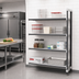 Thumbnail image #2 for Cambro Camshelving Elements XTRA 4-Tier Stationary Solid Add-On Shelving Unit, 18 x 54 x 84 Inches