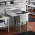 Thumbnail image #2 for Steel Works Stainless 18-Gauge 304 Stainless Steel 1-Compartment Sink with 24-Inch Left Drainboard and Legs