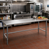 Thumbnail image #2 for Eagle Budget Series 144 Inch x 24 Inch Flat Top Work Table with 430 Stainless Steel Top and Galvanized Tubular Base