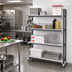Thumbnail image #2 for Cambro Camshelving Elements XTRA 4-Tier Solid Stationary Add-On Shelving Unit, 18 x 48 x 72 Inches, Speckled Gray