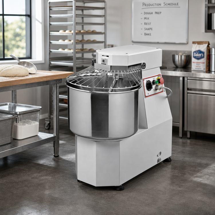 Product image #2 for Trento Heavy-Duty Spiral Dough Mixer, 24 Qt. Bowl, 40 Lb. Capacity, 220V, 1-Phase