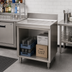 Thumbnail image #2 for Advance Tabco Underbar Basics Stainless Steel Open Cabinet Base Drainboard with 4-Inch Backsplash, 36 x 21 x 33 Inches