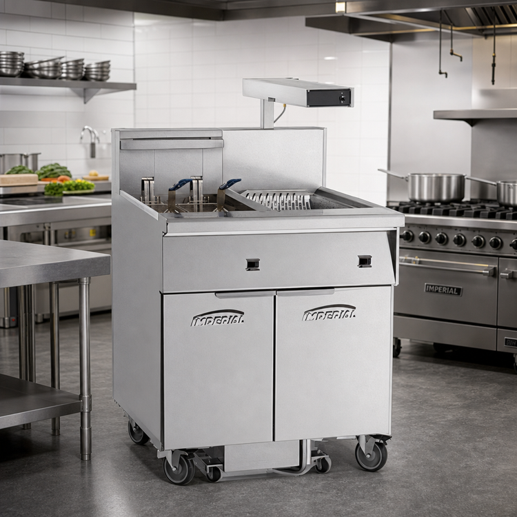 Product image #2 for Imperial Electric Floor Model Fryer with Built-In Filter System and Dump Station, 50 lb. Capacity