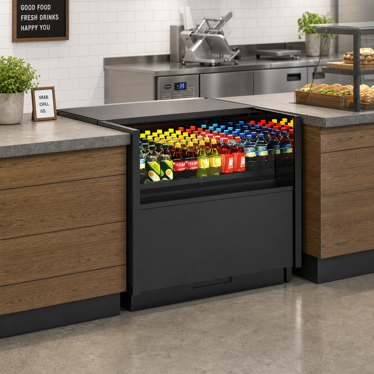 Product image #2 for Structural Concepts Oasis® C43R-CH Counter Height Refrigerated Self-Service Display Case, Self-Contained, 47-5/8 Inch Wide