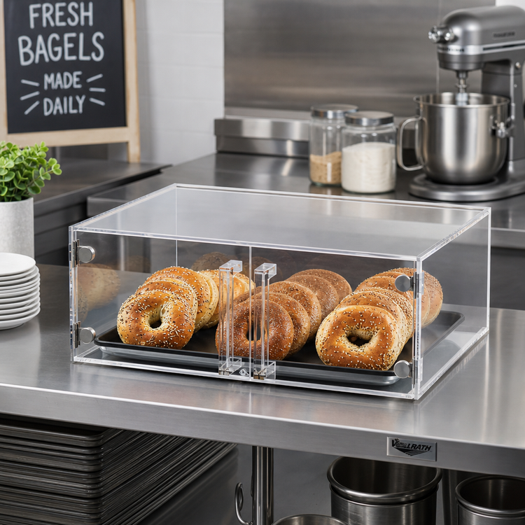 Product image #2 for Vollrath SBC12 1/2 Size Countertop Clear Acrylic Pastry Display Case with Front Doors