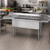 Thumbnail image #2 for 3-Compartment Fabricated Sink with Left and Right Drainboards, 14-Gauge 304 Stainless Steel, 24 x 30 x 14-Inch Bowls