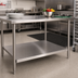 Thumbnail image #2 for Eagle Group 24-Inch x 24-Inch 400 Series Stainless Steel Dishtable Undershelf