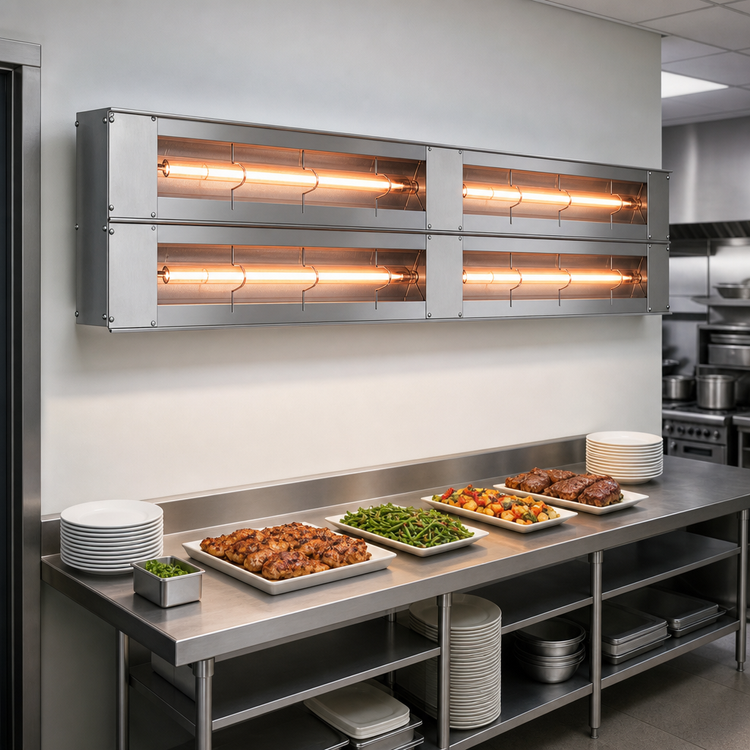 Product image #2 for Hatco Glo-Ray 96-Inch Double Lighted Infrared Strip Heater