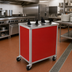 Thumbnail image #2 for Atlas Metal MEPD3H-9-1/8 Heated Mobile Triple Plate Dispenser with Enclosed Base