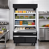 Thumbnail image #2 for Everest Refrigeration 48-Inch Vertical Open Air Merchandiser, Short 28-Inch Deep, 12.2 Cu. Ft., Self-Contained R-290, Black