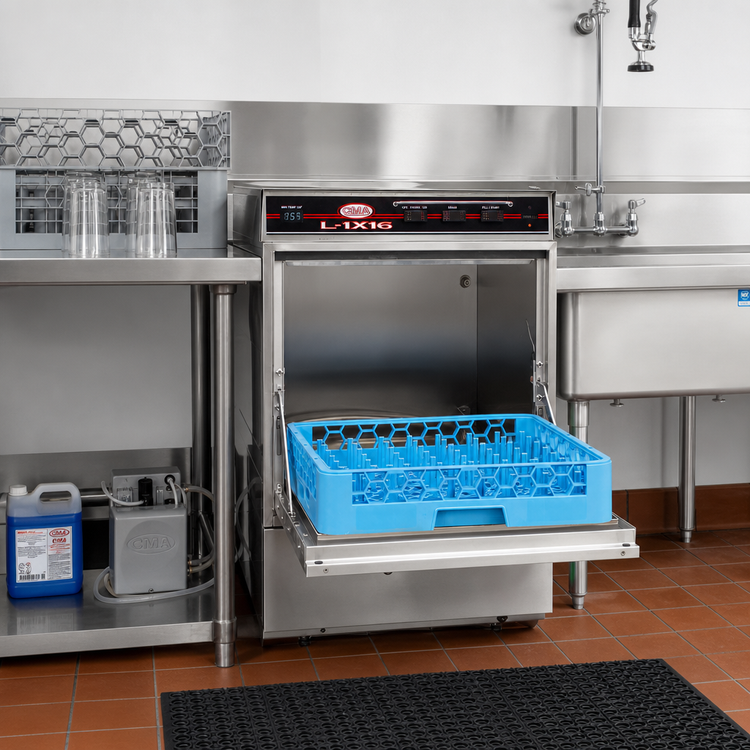 Product image #2 for CMA Energy Mizer L-1X16 Low Temperature Undercounter Dishwasher / Glasswasher With Sustainer Heater