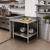 Thumbnail image #2 for Eagle Group Deluxe Series 30 Inch x 30 Inch Stainless Steel Corner Work Table with Adjustable Undershelf
