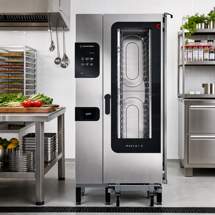 Product image #2 for Convotherm C4 ET 20.10GS-N EasyTouch 20-Pan Half-Size Gas Combi Oven with Roll-In Trolley