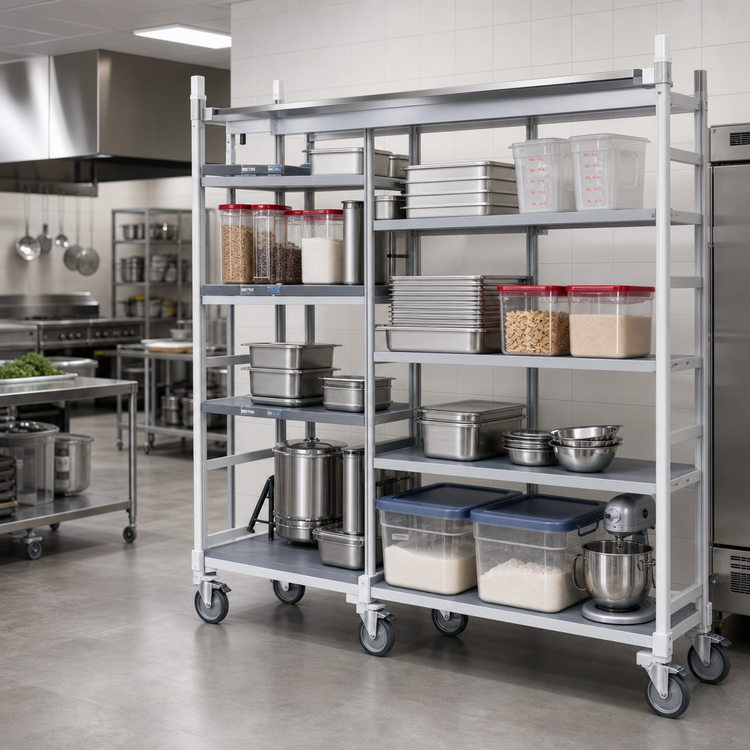 Product image #2 for MetroMax Q Top-Track Stationary End Unit Kit for 21-Inch Shelving