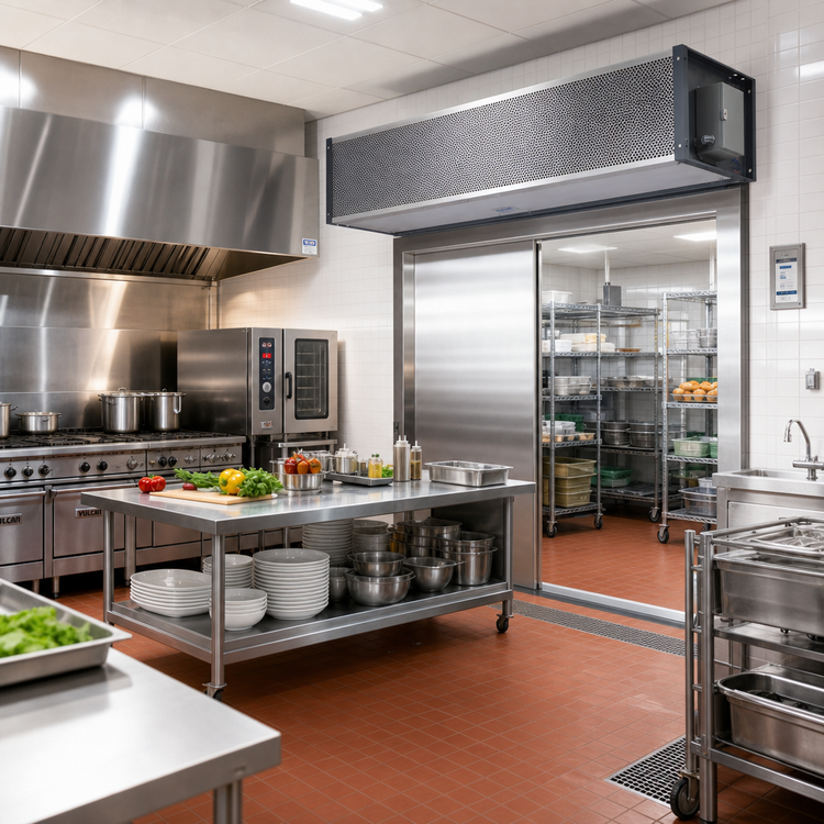 Product image #2 for Berner Industrial IDC14 96-Inch Electric Heated Direct-Drive Air Curtain (28 kW, 2 x 1 HP)