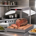 Thumbnail image #2 for Hatco Glo-Ray Countertop Carving Station with Ceramic Heating Elements, Right-Hand Sneeze Guard, and Unheated Base