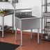 Thumbnail image #2 for Eagle Group Square Corner One-Compartment Utility Sink with 36 x 24 Inch Bowl, 16 Gauge 430 Stainless Steel, 8 Inch Backsplash