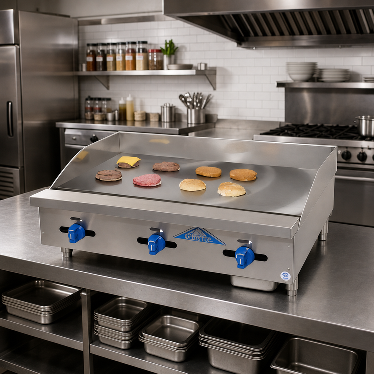 Product image #2 for Comstock-Castle Castle Series Countertop Gas Griddle with 72-Inch x 24-Inch Polished Steel Plate
