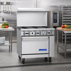 Thumbnail image #2 for Imperial (Middleby) Pro Series IR-6 36-Inch Commercial Gas Restaurant Range, 6 Open Burners, Standard Oven, Stainless Steel