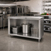 Thumbnail image #2 for John Boos Stainless Steel Cabinet Base Work Table with Open Front and Safety Edge, 72 x 30 Inches