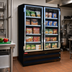 Thumbnail image #2 for Howard-McCray 48 Cu. Ft. Two-Section Black Bottom-Mount Glass Door Freezer Merchandiser