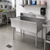 Thumbnail image #2 for Advance Tabco Square Corner Single-Compartment Scullery Sink, 48 x 24 Inch Bowl, 4-1/2 Inch Rear Deck, 430 Stainless Steel