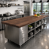 Thumbnail image #2 for Boos Block American Black Walnut Kitchen Countertop, 132 x 25 Inch, 1-1/2 Inch Thick, Varnique Finish, No Backsplash