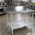 Thumbnail image #2 for John Boos Stallion 48 in. x 36 in. 14-Gauge Stainless Steel Top Work Table with 5 in. Backsplash