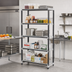 Thumbnail image #2 for Cambro Camshelving Elements XTRA 5-Tier Stationary Starter Shelving Unit, 24 x 54 x 84 Inches, Speckled Gray